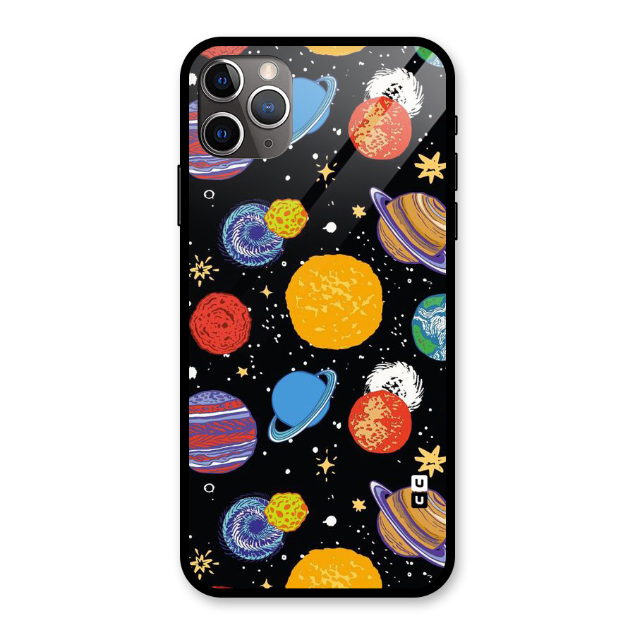 Designer Planets Glass Back Case for iPhone 11 Pro Max
