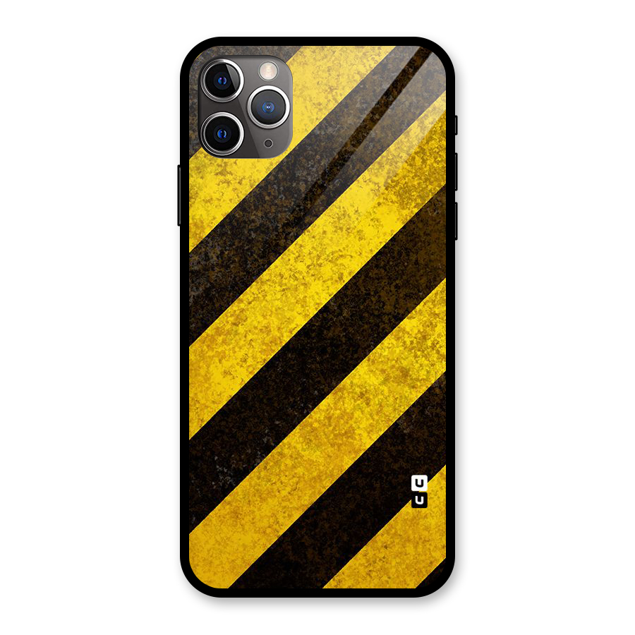 Diagonal Road Pattern Glass Back Case for iPhone 11 Pro Max