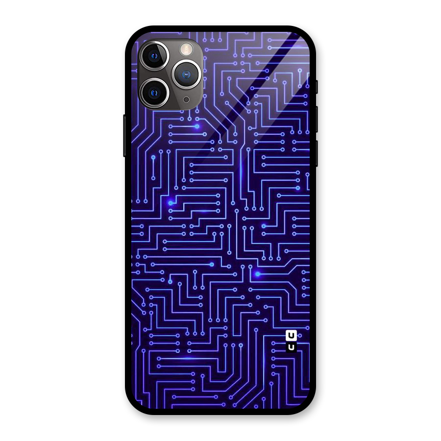 Dotting Lines Glass Back Case for iPhone 11 Pro Max