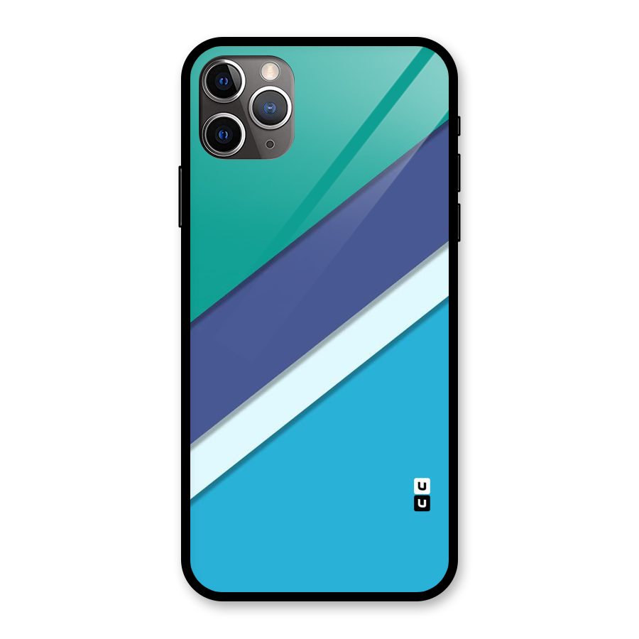 Elegant Colored Stripes Glass Back Case for iPhone 11 Pro Max
