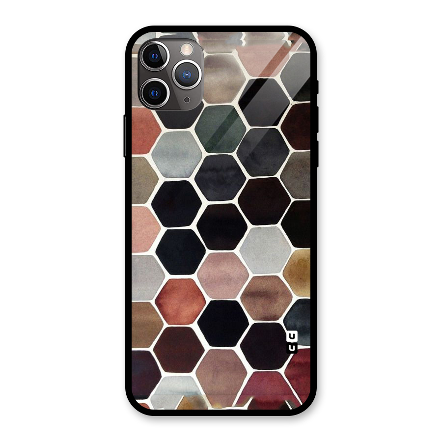 Elite Pastel Hexagons Glass Back Case for iPhone 11 Pro Max