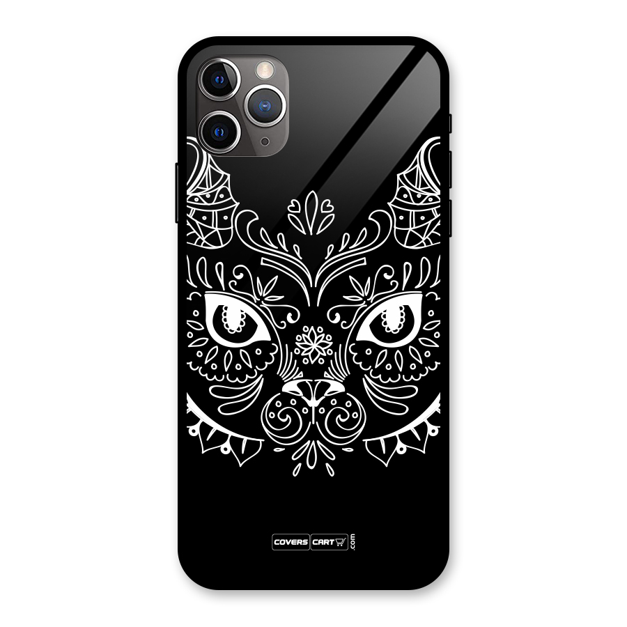 Ethnic Cat Design Glass Back Case for iPhone 11 Pro Max