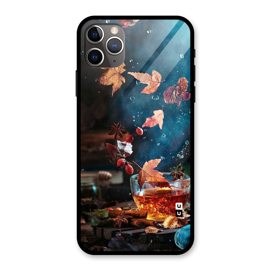 Falling Leaves Tea Glass Back Case for iPhone 11 Pro Max