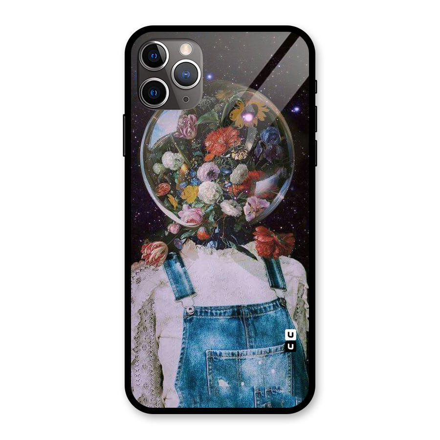 Flower Face Glass Back Case for iPhone 11 Pro Max