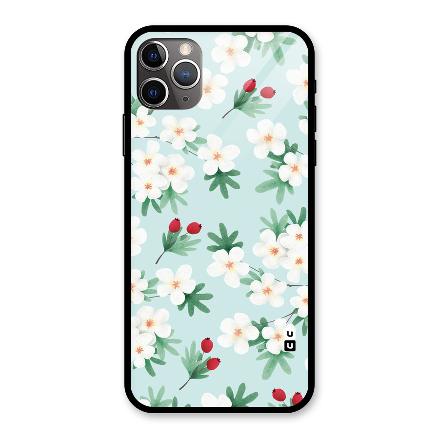 Flowers Pastel Glass Back Case for iPhone 11 Pro Max