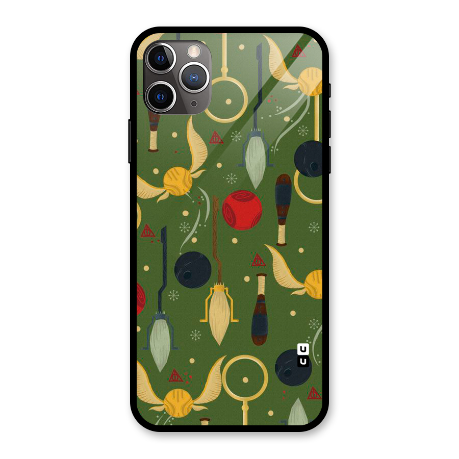 Flying Ball Pattern Glass Back Case for iPhone 11 Pro Max