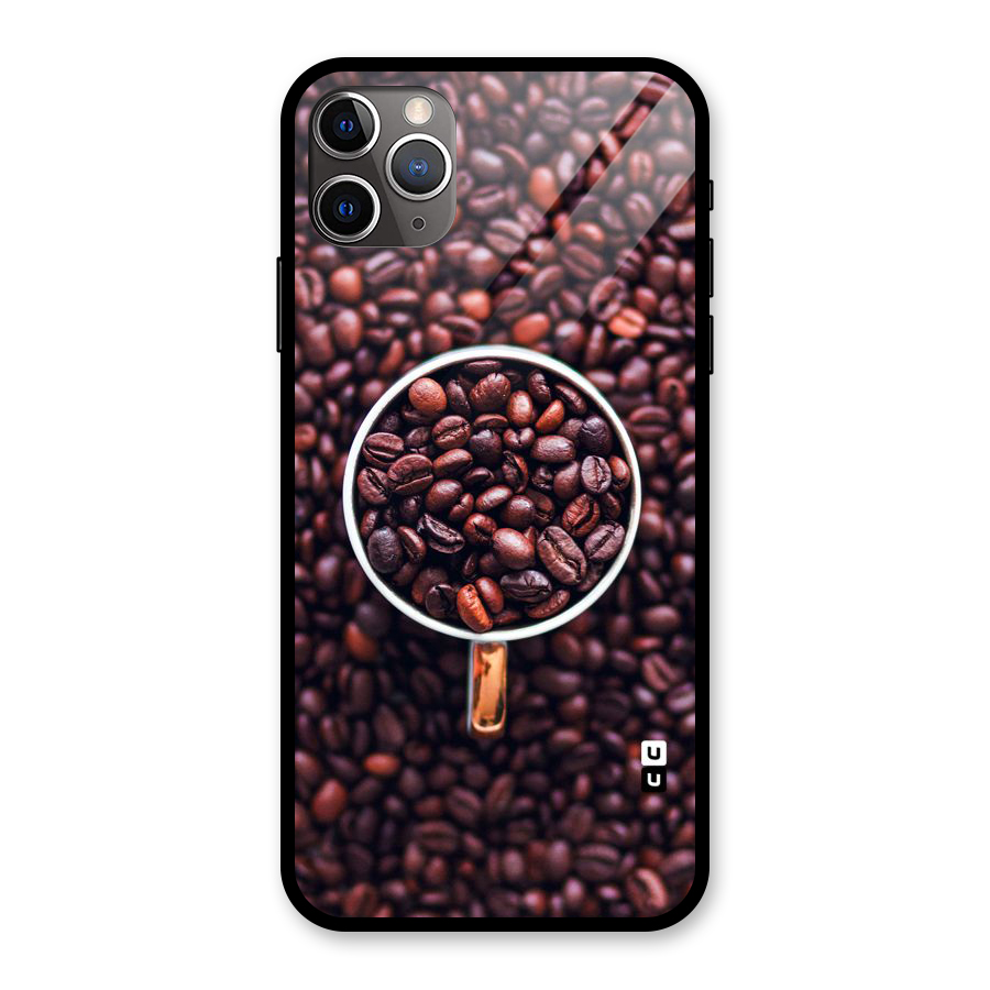 Focus Coffee Beans Glass Back Case for iPhone 11 Pro Max