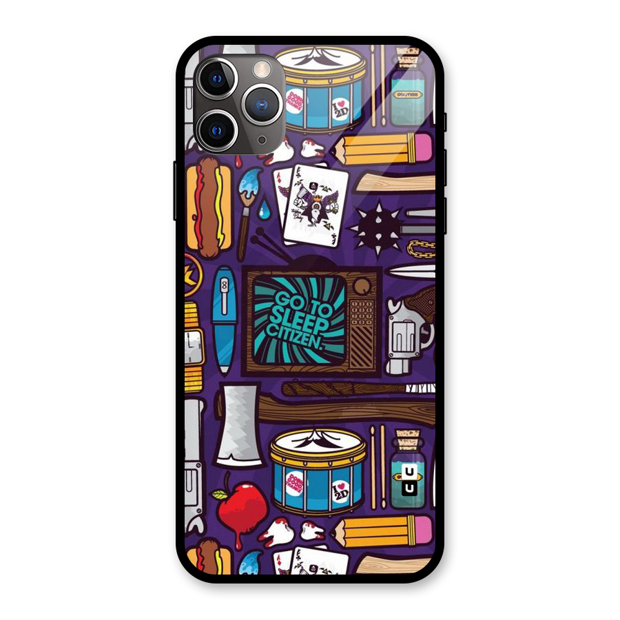 Go To Sleep Glass Back Case for iPhone 11 Pro Max