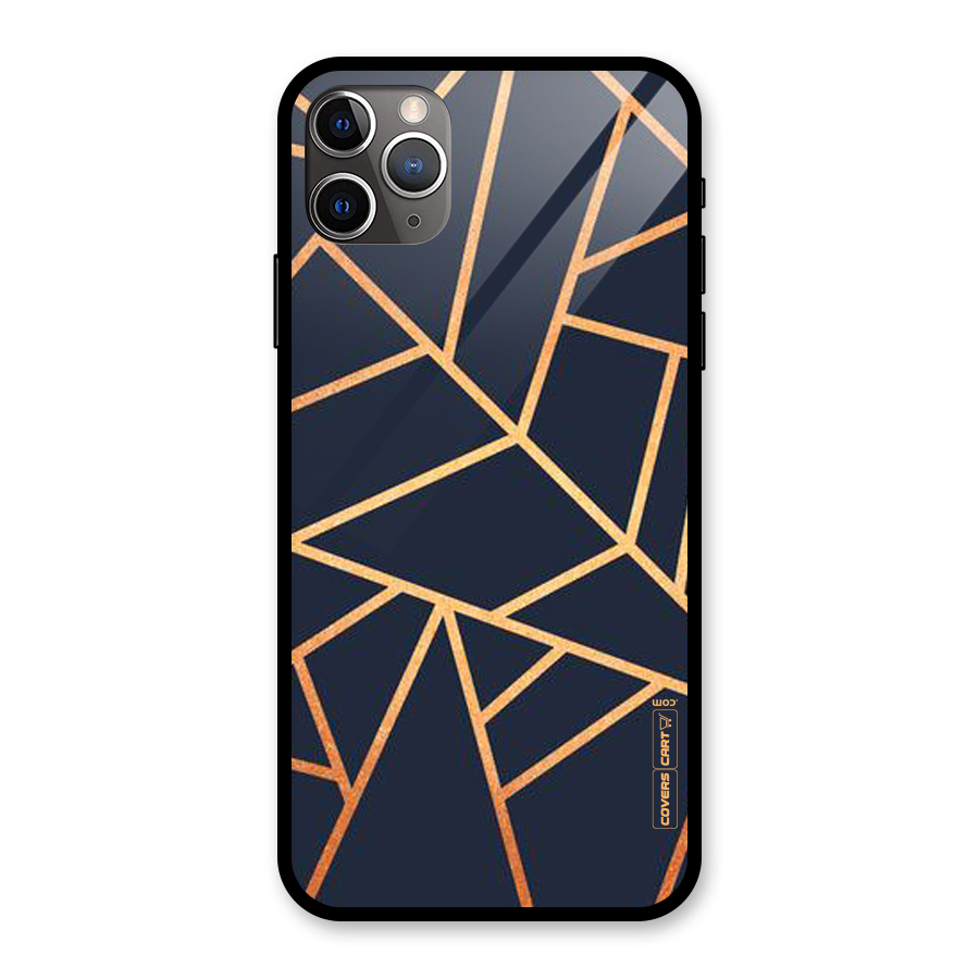 Golden Pattern Glass Back Case for iPhone 11 Pro Max