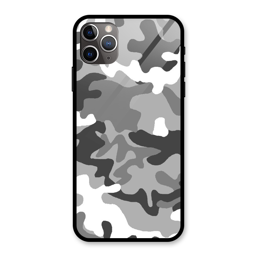 Grey Military Glass Back Case for iPhone 11 Pro Max