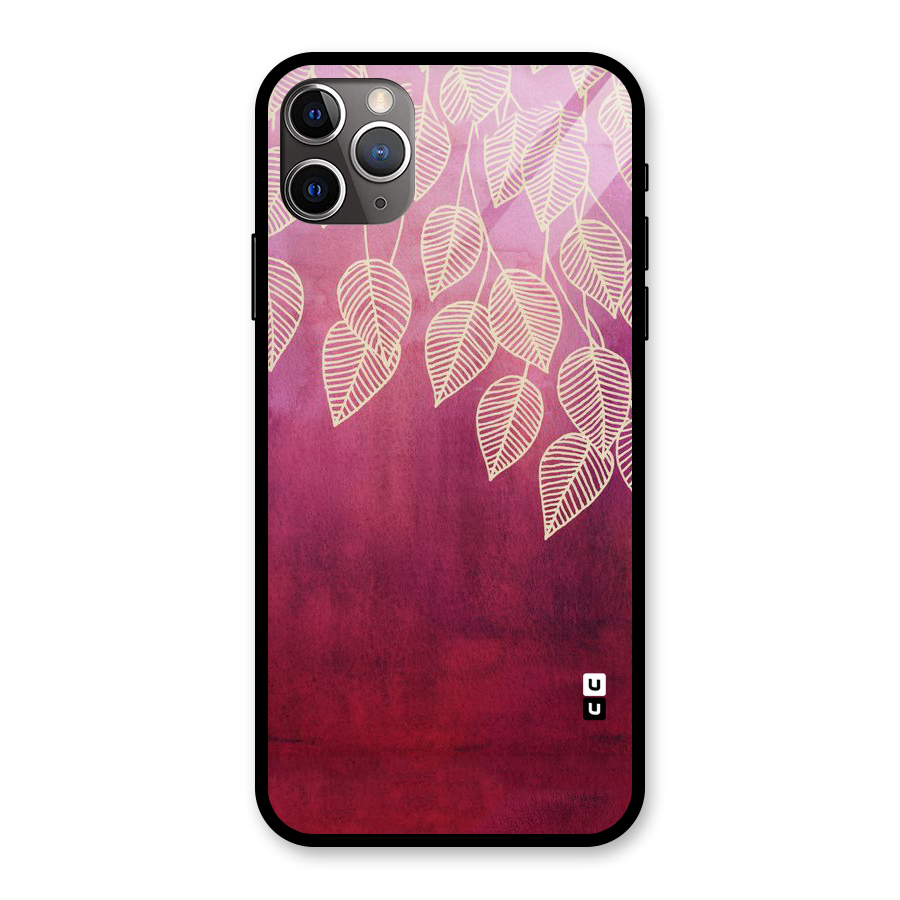 Leafy Outline Glass Back Case for iPhone 11 Pro Max