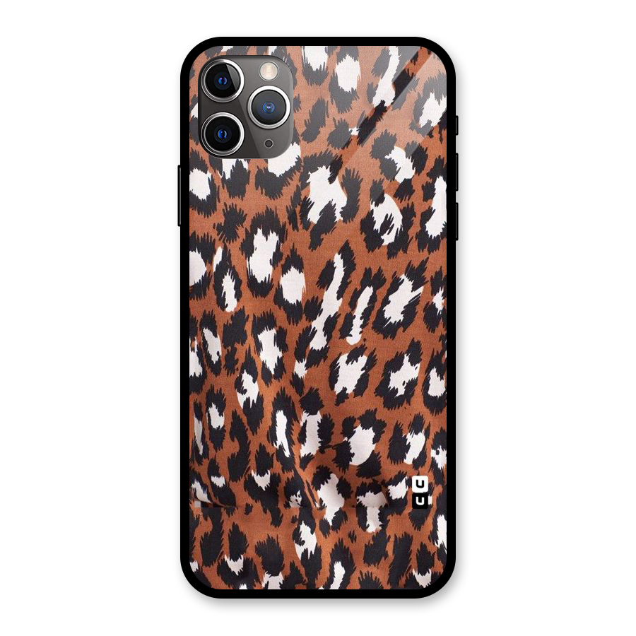 Leapord Design Glass Back Case for iPhone 11 Pro Max