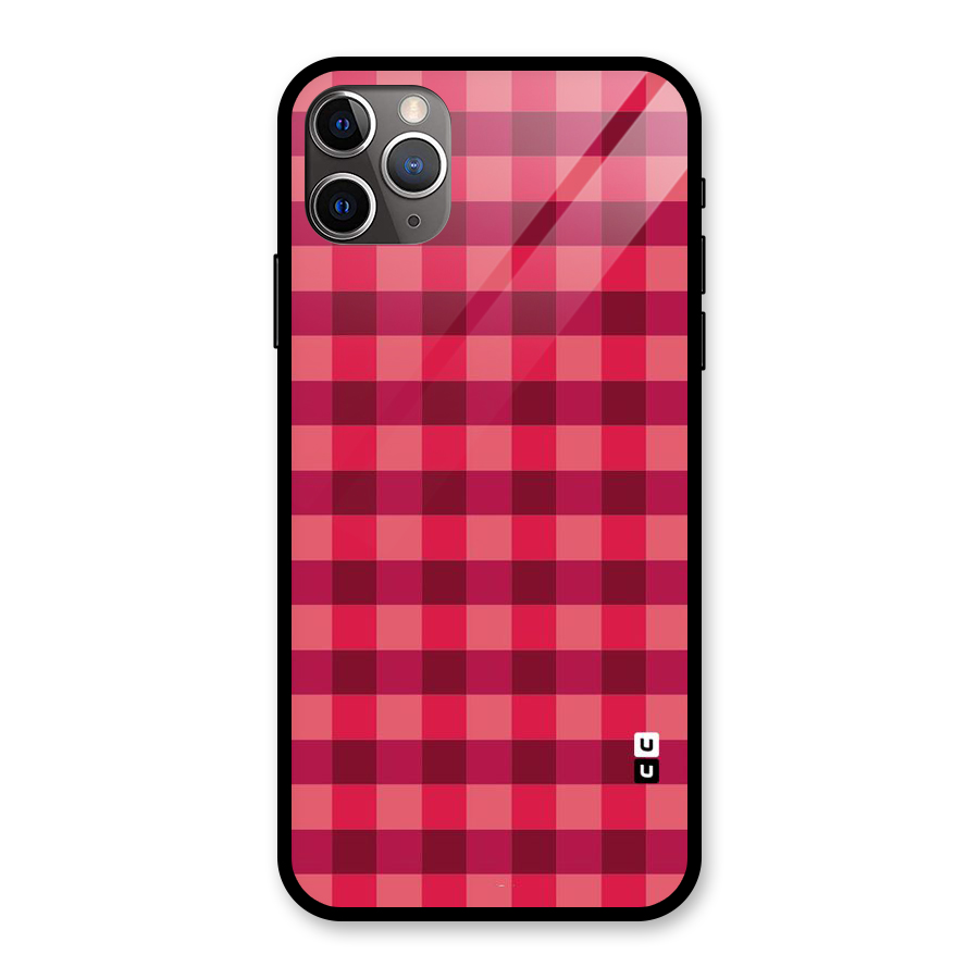 Love Checks Glass Back Case for iPhone 11 Pro Max