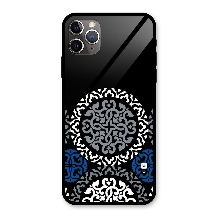 Mandala Circle Pattern Glass Back Case for iPhone 11 Pro Max