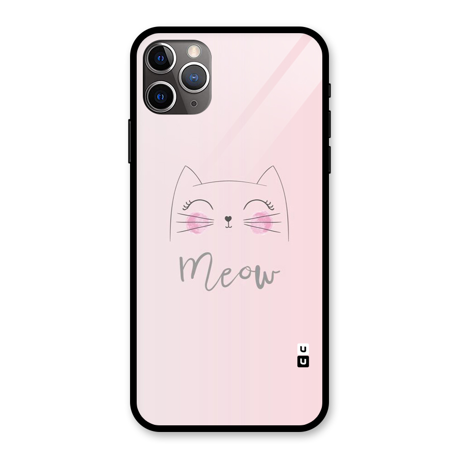 Meow Pink Glass Back Case for iPhone 11 Pro Max