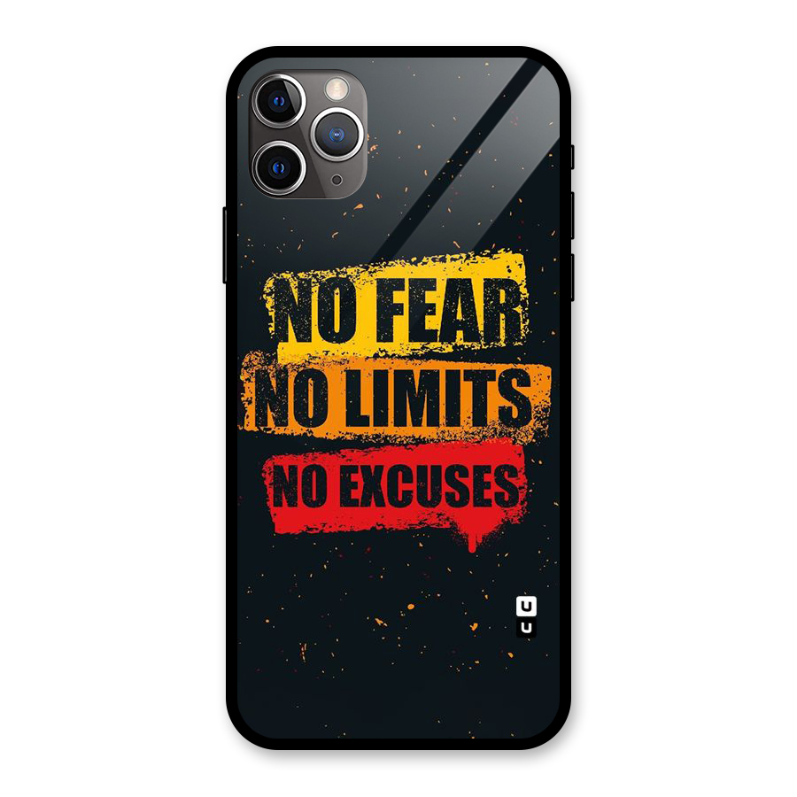 No Fear No Limits Glass Back Case for iPhone 11 Pro Max
