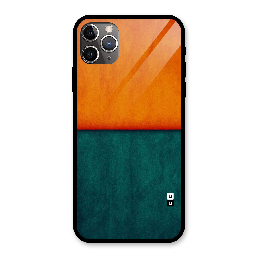 Orange Green Shade Glass Back Case for iPhone 11 Pro Max