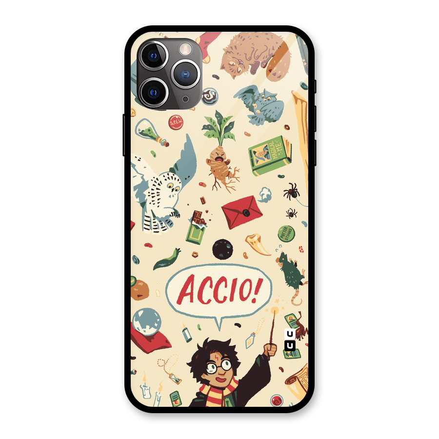 Owl Letter Glass Back Case for iPhone 11 Pro Max