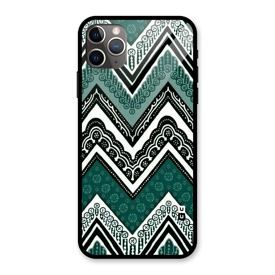 Patterned Chevron Glass Back Case for iPhone 11 Pro Max