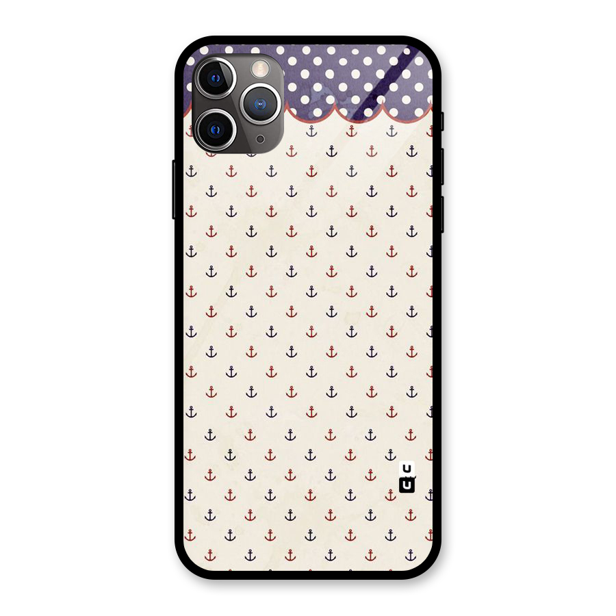 Polka Anchor Glass Back Case for iPhone 11 Pro Max
