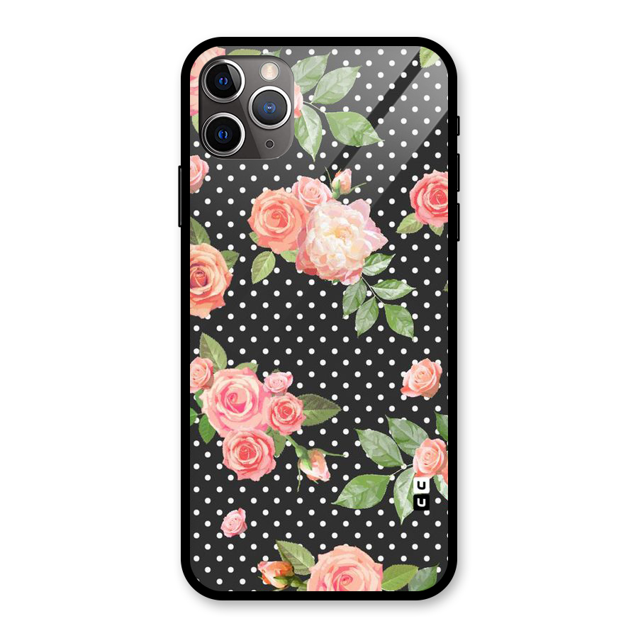 Polka Peach Glass Back Case for iPhone 11 Pro Max