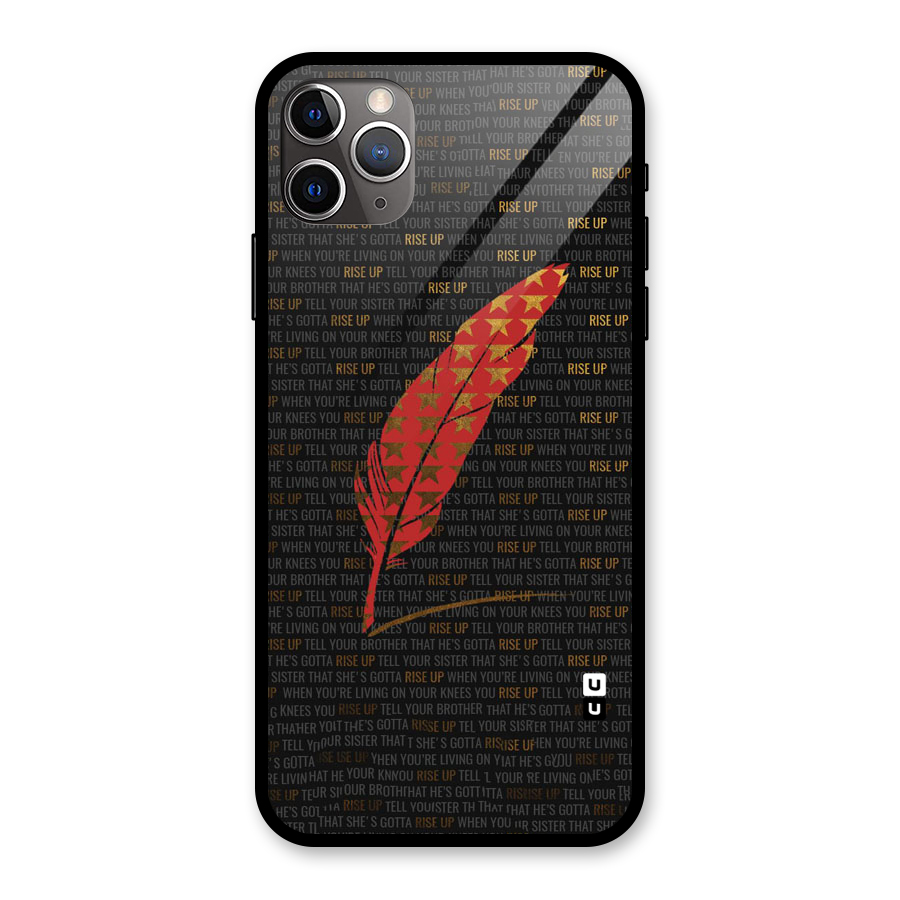 Rise Up Feather Glass Back Case for iPhone 11 Pro Max