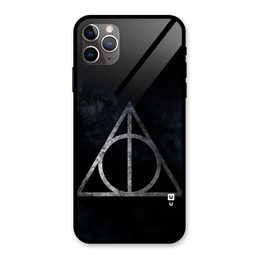 Rugged Triangle Design Glass Back Case for iPhone 11 Pro Max