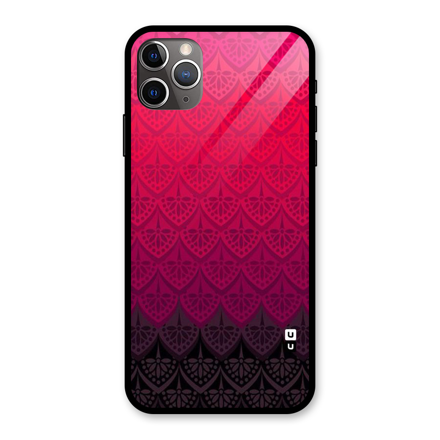 Shades Red Design Glass Back Case for iPhone 11 Pro Max
