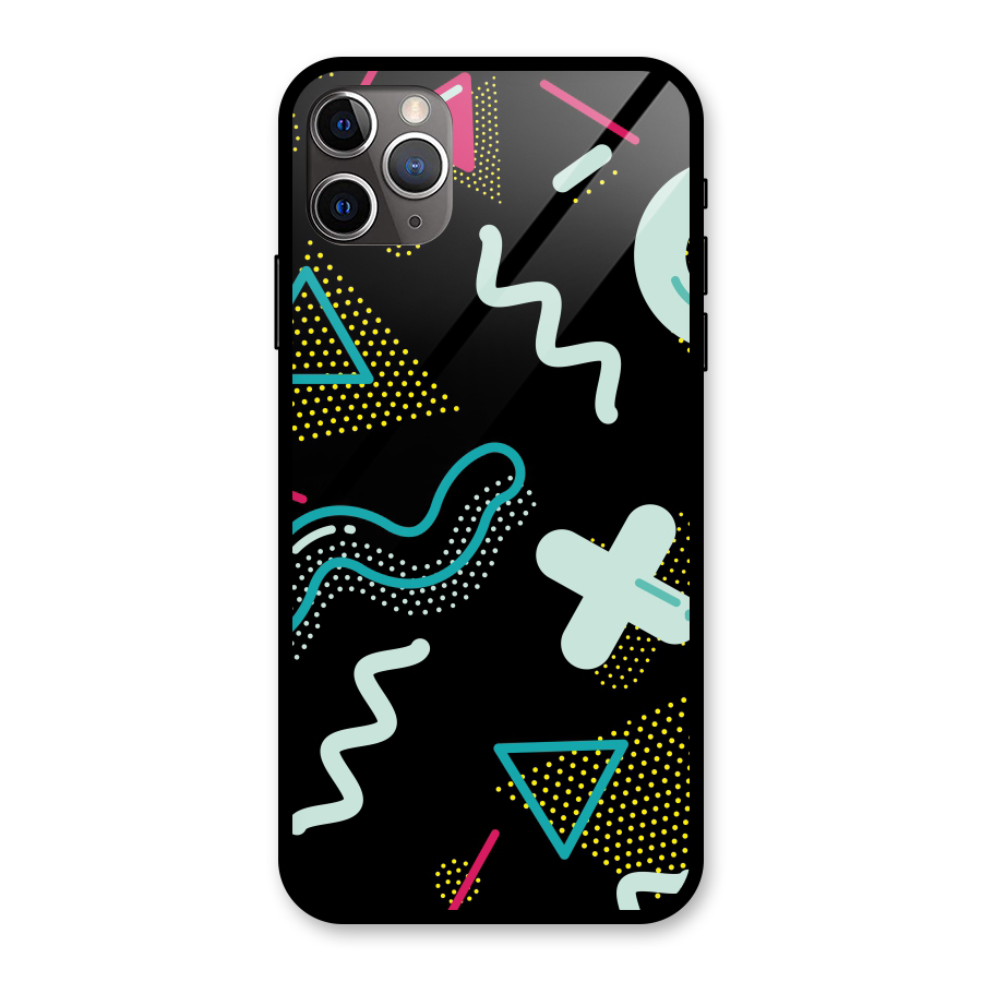 Shapes Pattern Glass Back Case for iPhone 11 Pro Max