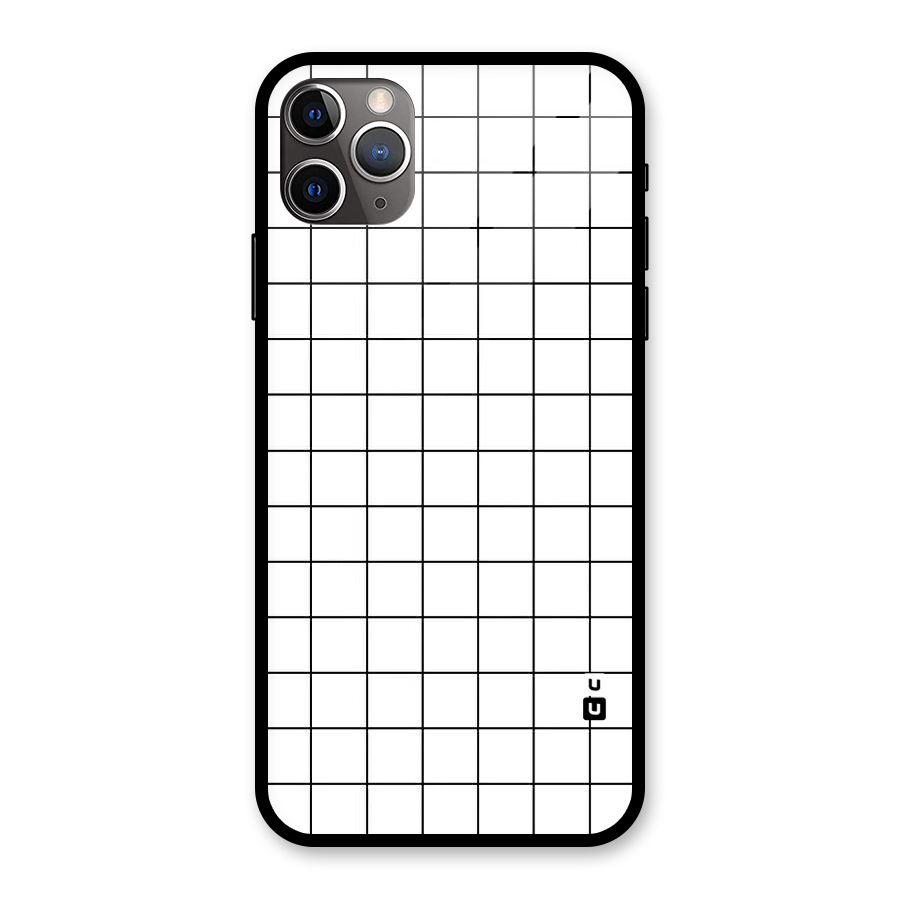 Simple Checks Glass Back Case for iPhone 11 Pro Max