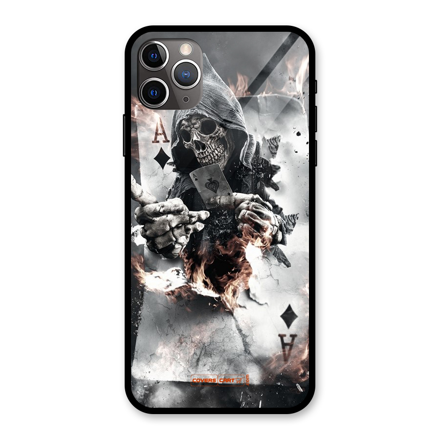 Skull with an Ace Glass Back Case for iPhone 11 Pro Max