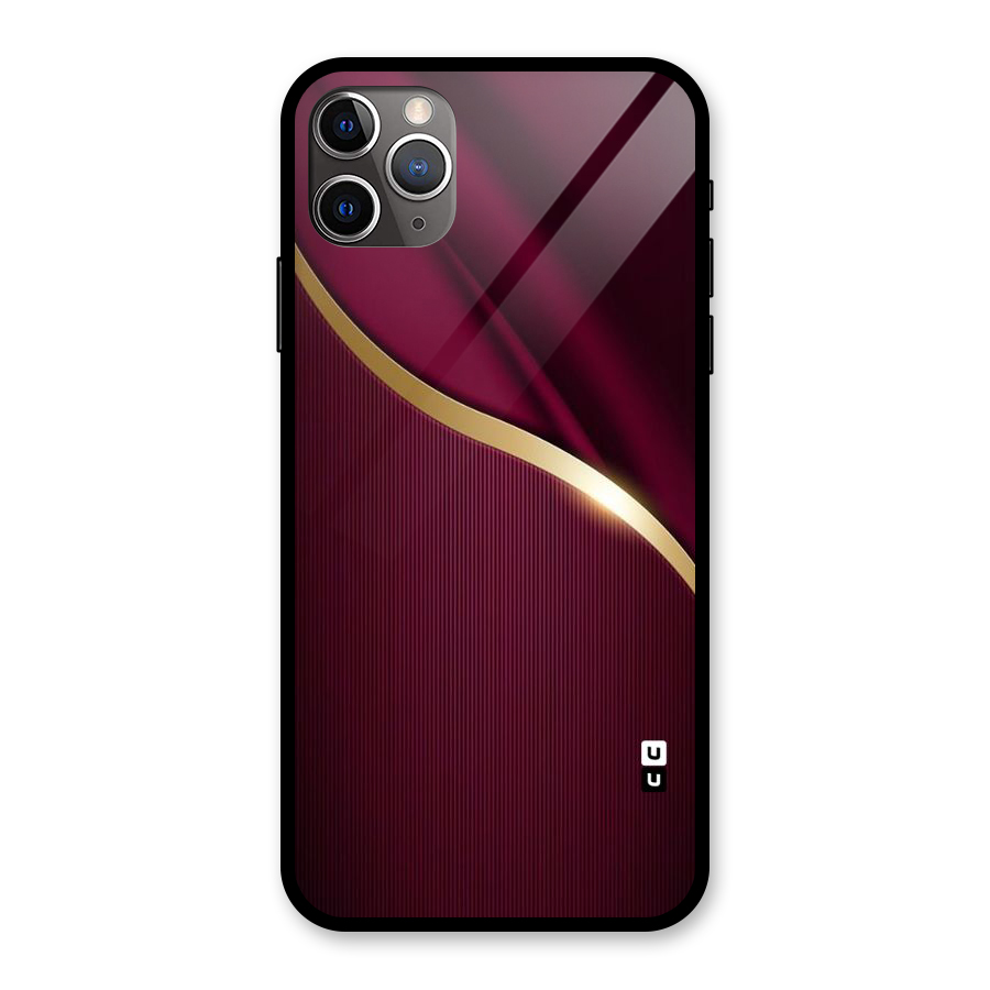 Smooth Maroon Glass Back Case for iPhone 11 Pro Max