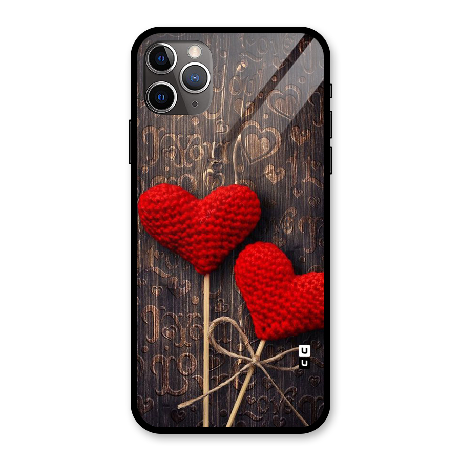 Thread Art Wooden Print Glass Back Case for iPhone 11 Pro Max