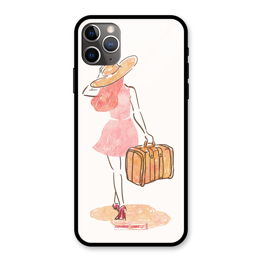 Travel Girl Glass Back Case for iPhone 11 Pro Max