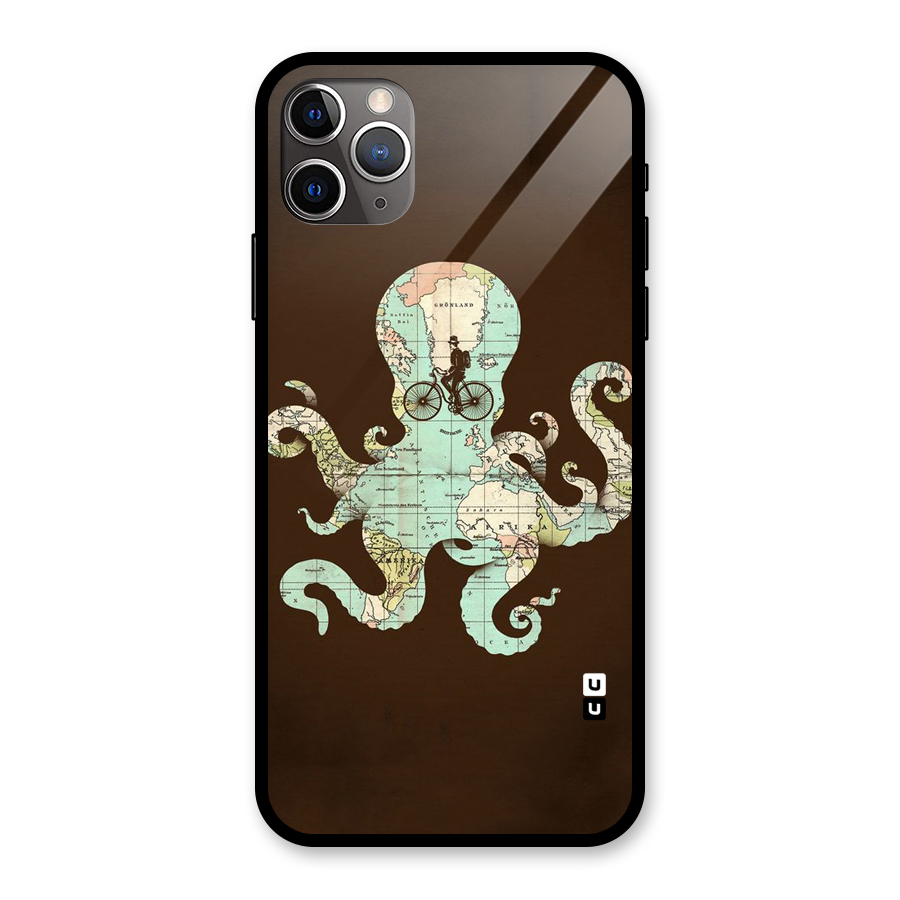 Travel Octopus Glass Back Case for iPhone 11 Pro Max