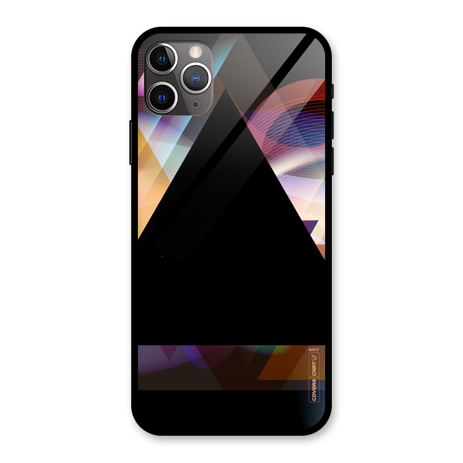 Triangle Black Abstract Glass Back Case for iPhone 11 Pro Max