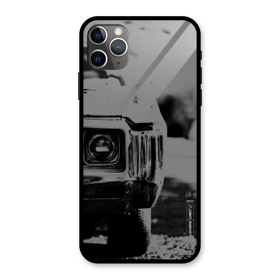 Vintage Car Black and White Glass Back Case for iPhone 11 Pro Max