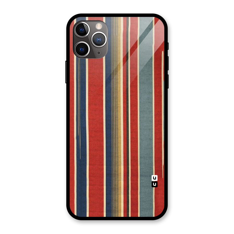 Vintage Disort Stripes Glass Back Case for iPhone 11 Pro Max