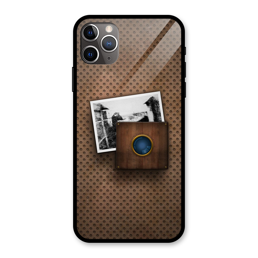 Vintage Wood Camera Glass Back Case for iPhone 11 Pro Max