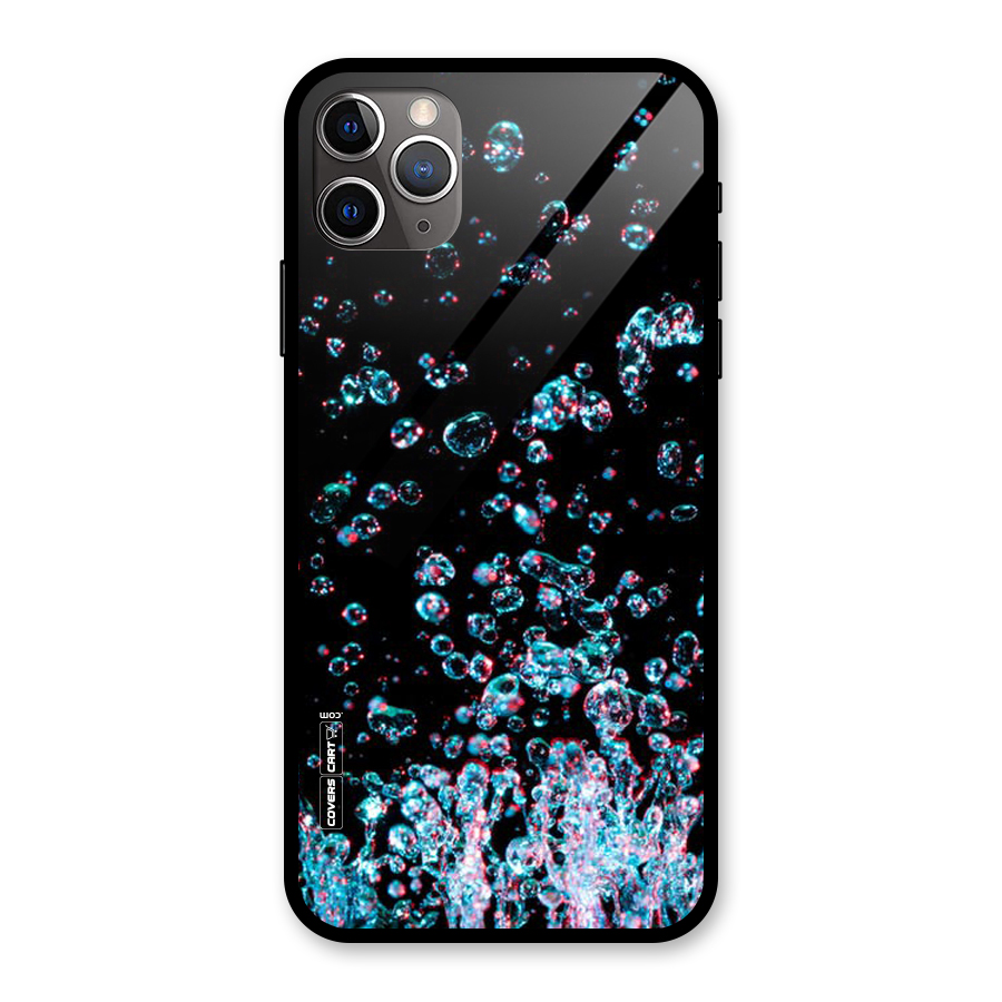 Water Droplets Glass Back Case for iPhone 11 Pro Max
