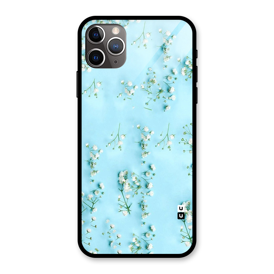 White Lily Design Glass Back Case for iPhone 11 Pro Max