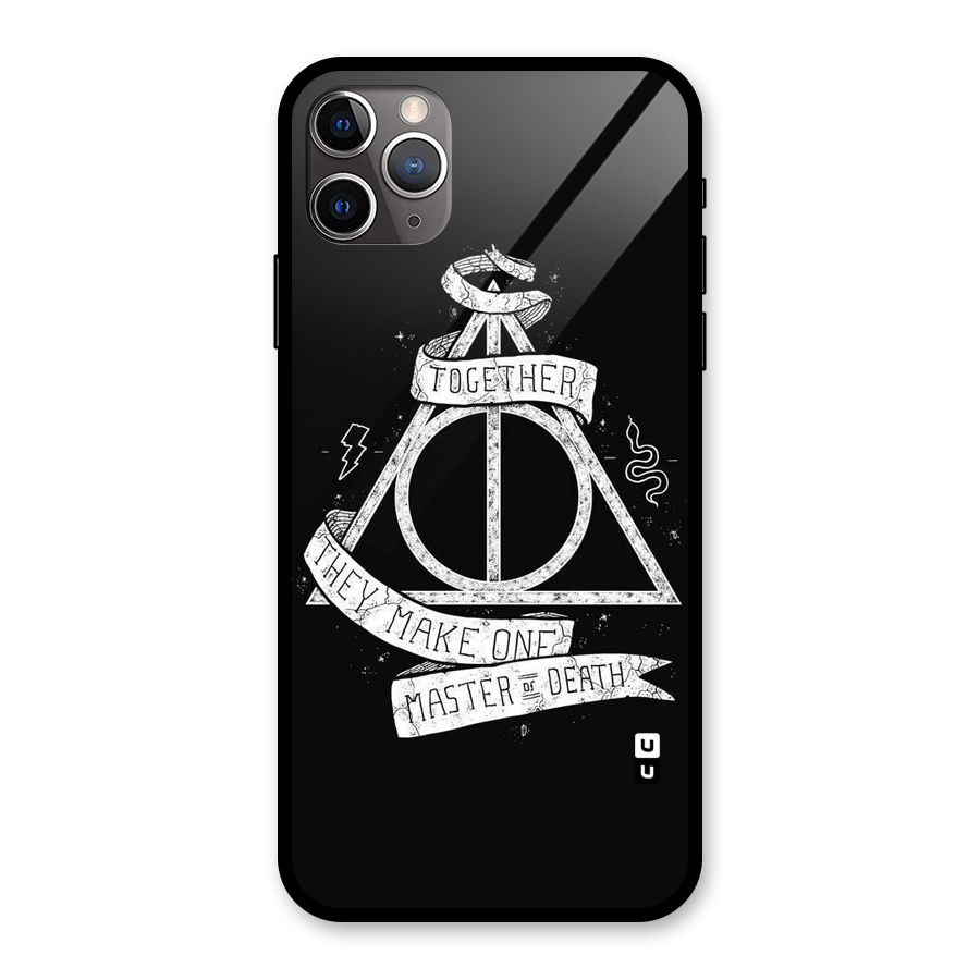 White Ribbon Glass Back Case for iPhone 11 Pro Max