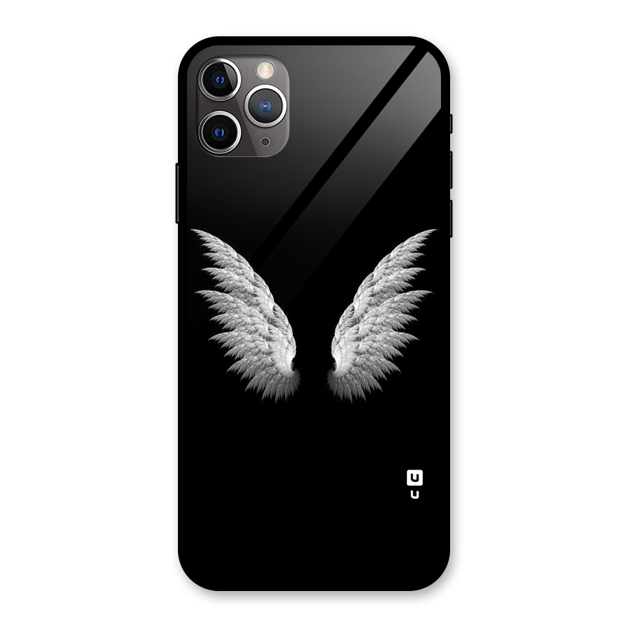 White Wings Glass Back Case for iPhone 11 Pro Max