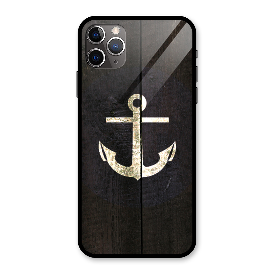 Wood Anchor Glass Back Case for iPhone 11 Pro Max