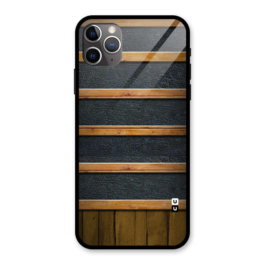Wood Design Glass Back Case for iPhone 11 Pro Max