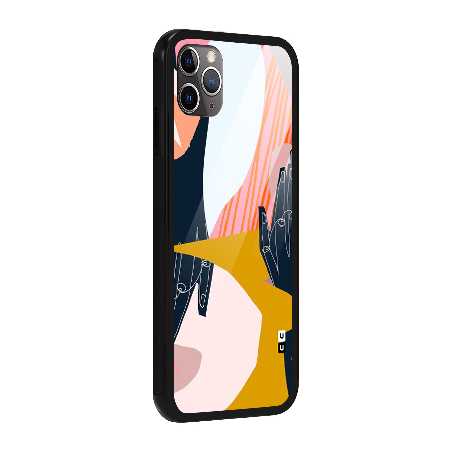 Abstract Hands Glass Back Case for iPhone 11 Pro Max