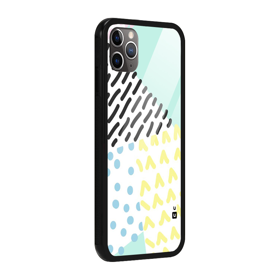 Abstract Pastel Glass Back Case for iPhone 11 Pro Max