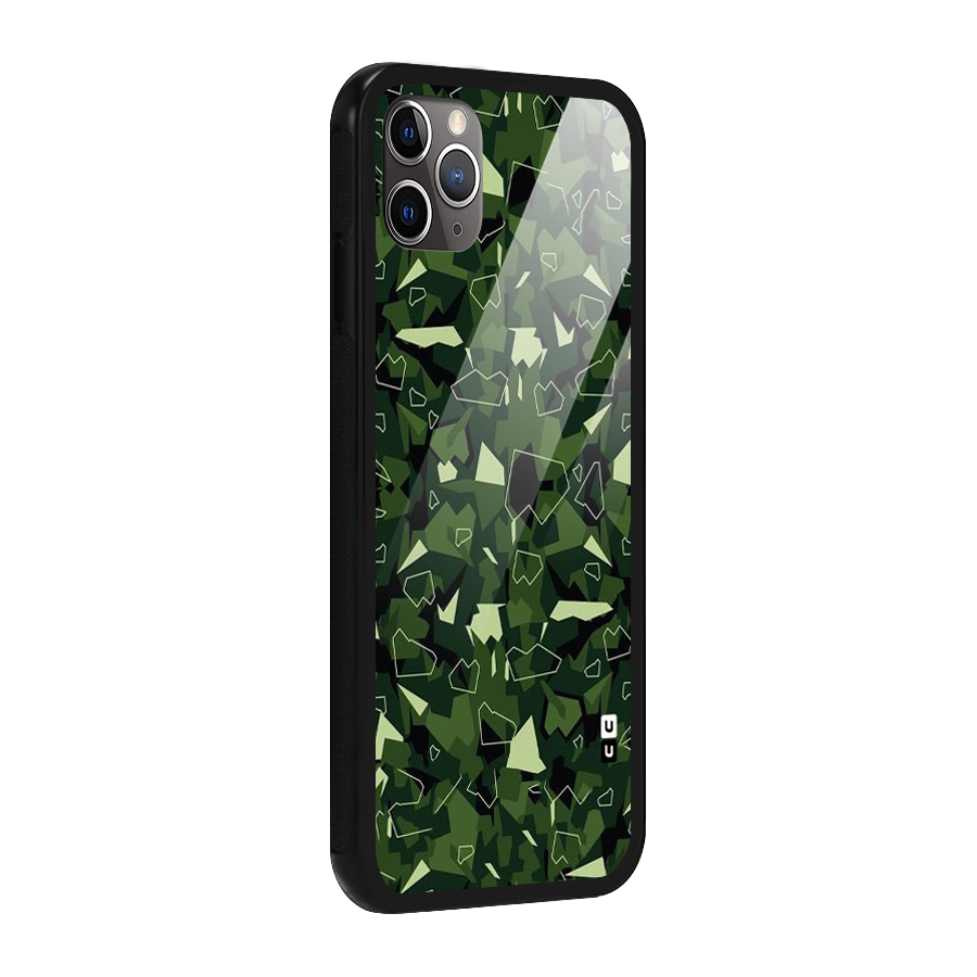 Army Shape Design Glass Back Case for iPhone 11 Pro Max
