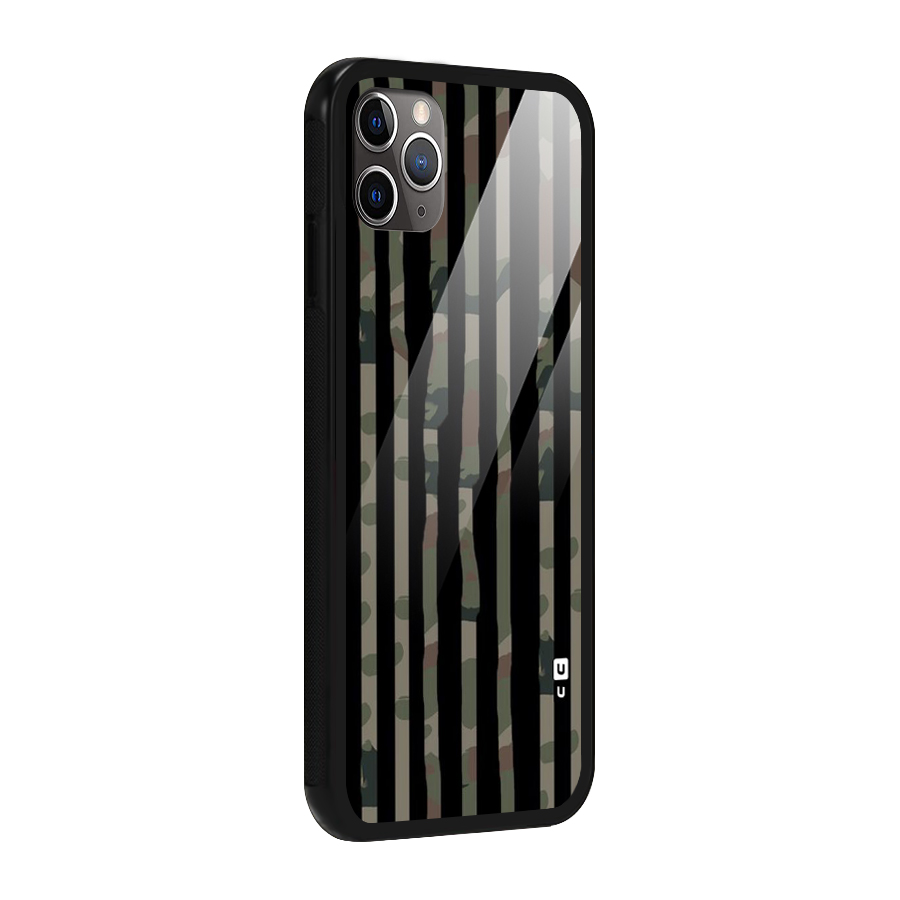 Army Stripes Glass Back Case for iPhone 11 Pro Max