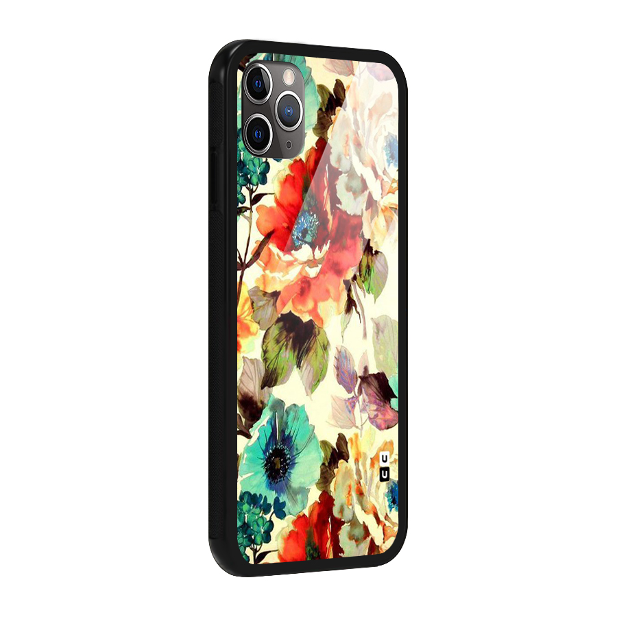 Artsy Bloom Flower Glass Back Case for iPhone 11 Pro Max